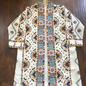 Anthropologie Coloma Embroidered Jacket by Maeve